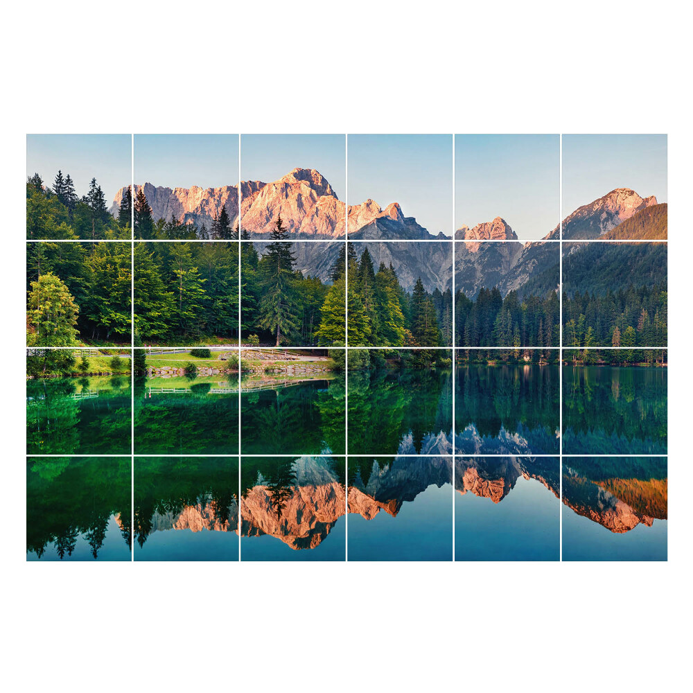 Samolepky na obklady Horská krajina s odrazom