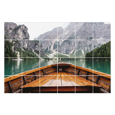 Nálepky na dlaždice Pohľad na jazero z lode