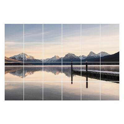 Samolepky na kachličky Horská krajina pri jazere