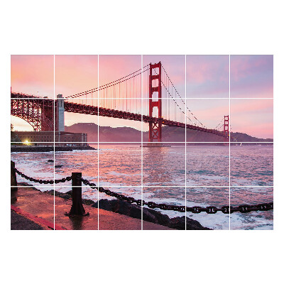 Nálepky na dlaždice Most v západnej krajine