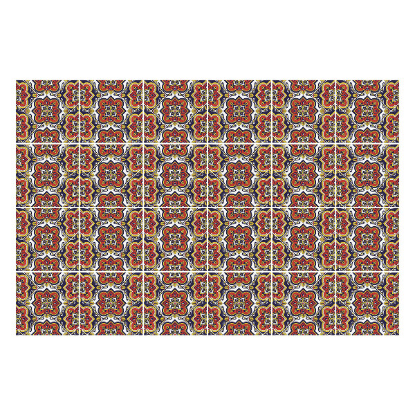 Nálepky na dlaždice Kvetinové ozdoby v ľudovom štýle