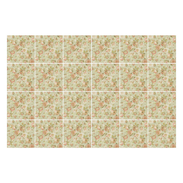 Samolepky na obklady Vintage kvetinový motív