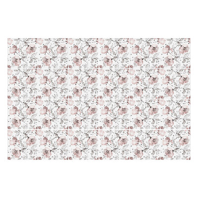 Nálepky na dlaždice Kvetinový motív s listami