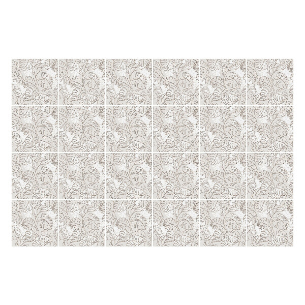 Samolepky na obklady Tropické listy v aranžmáne