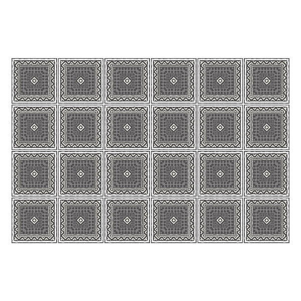 Nálepky na dlaždice Štvorcové dlaždice s ornamentami
