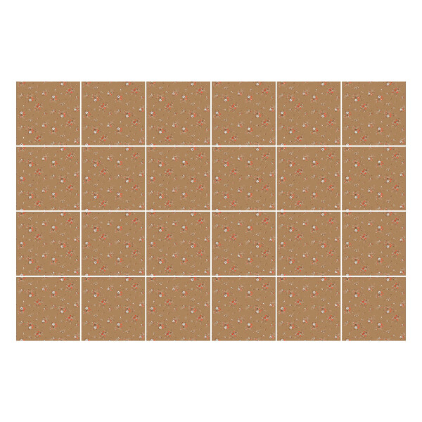 Samolepky na obklady V pozadí kvetinový motív