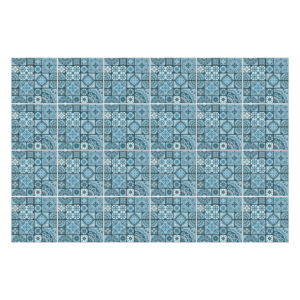 Nálepky na dlaždice Geometrické motívy v mriežke