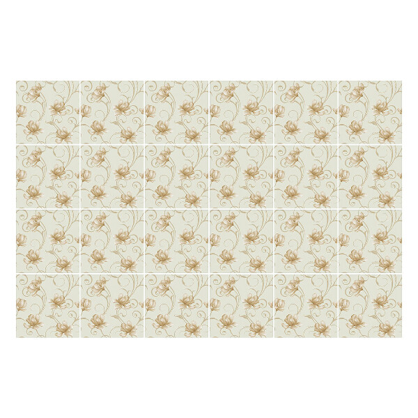 Samolepky na kachličky Jemné kvety na pozadí