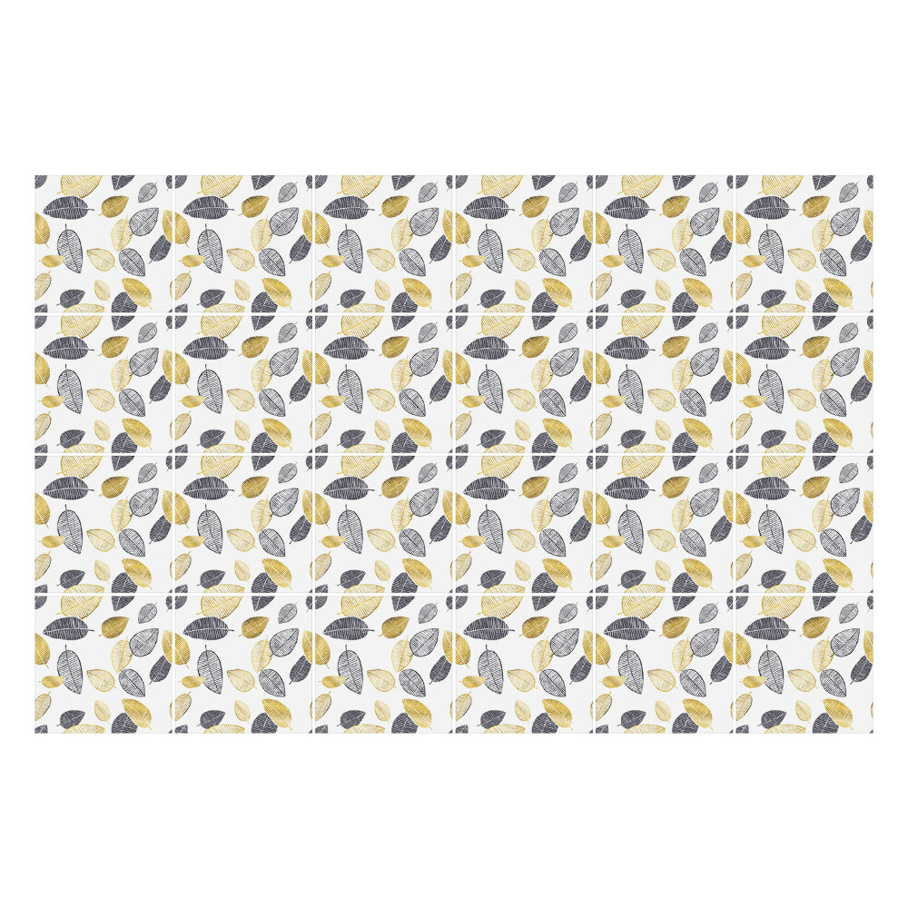 Nálepky na dlaždice Listy v rôznych tvaroch