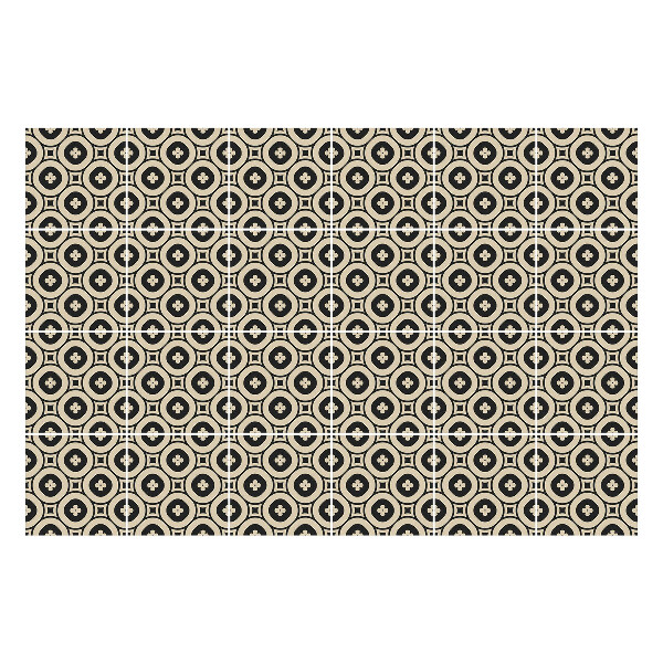 Nálepky na dlaždice Kruhy s kvetmi