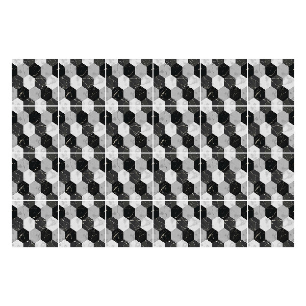 Samolepky na obklady Geometrické šesťuholníky