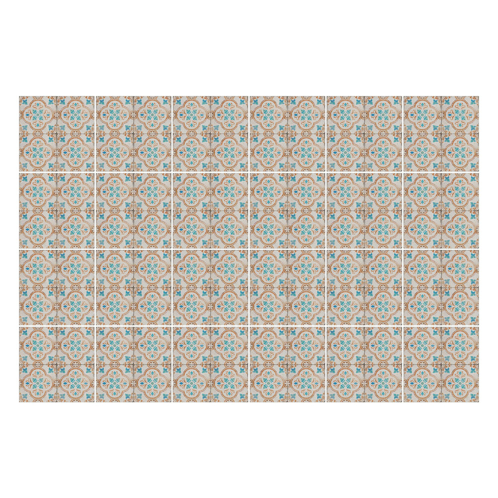 Samolepky na kachličky Kvetinový ornament s detailmi