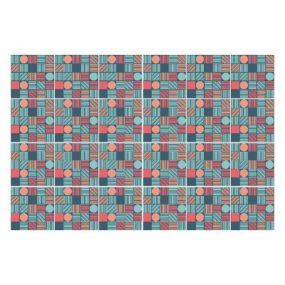 Samolepky na obklady Retro geometrický vzor