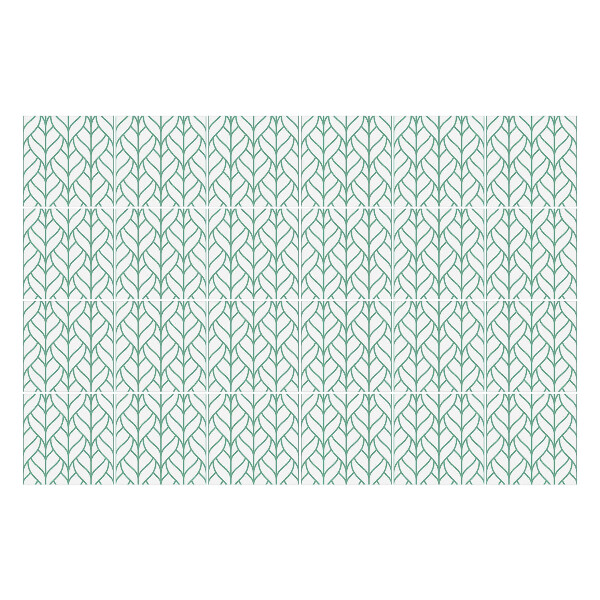 Nálepky na dlaždice Listy v pravidelnom usporiadaní