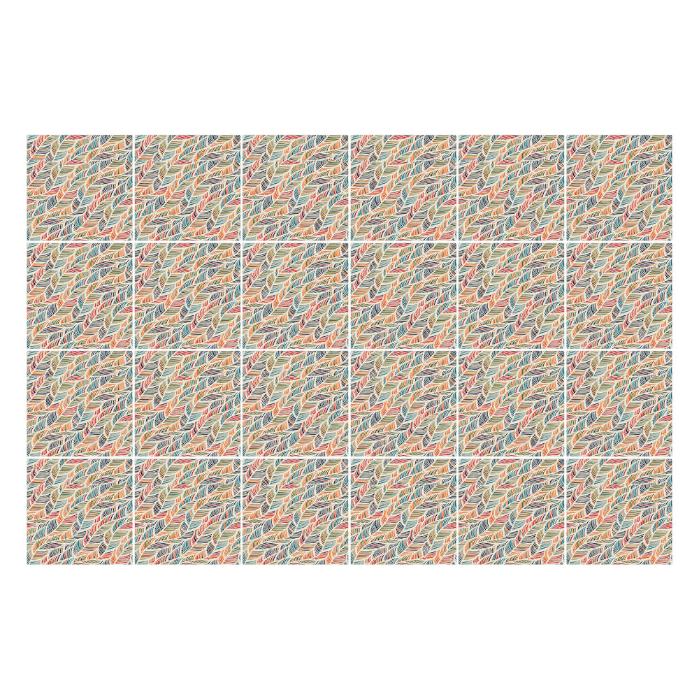 Nálepky na dlaždice Listy v dynamickom usporiadaní