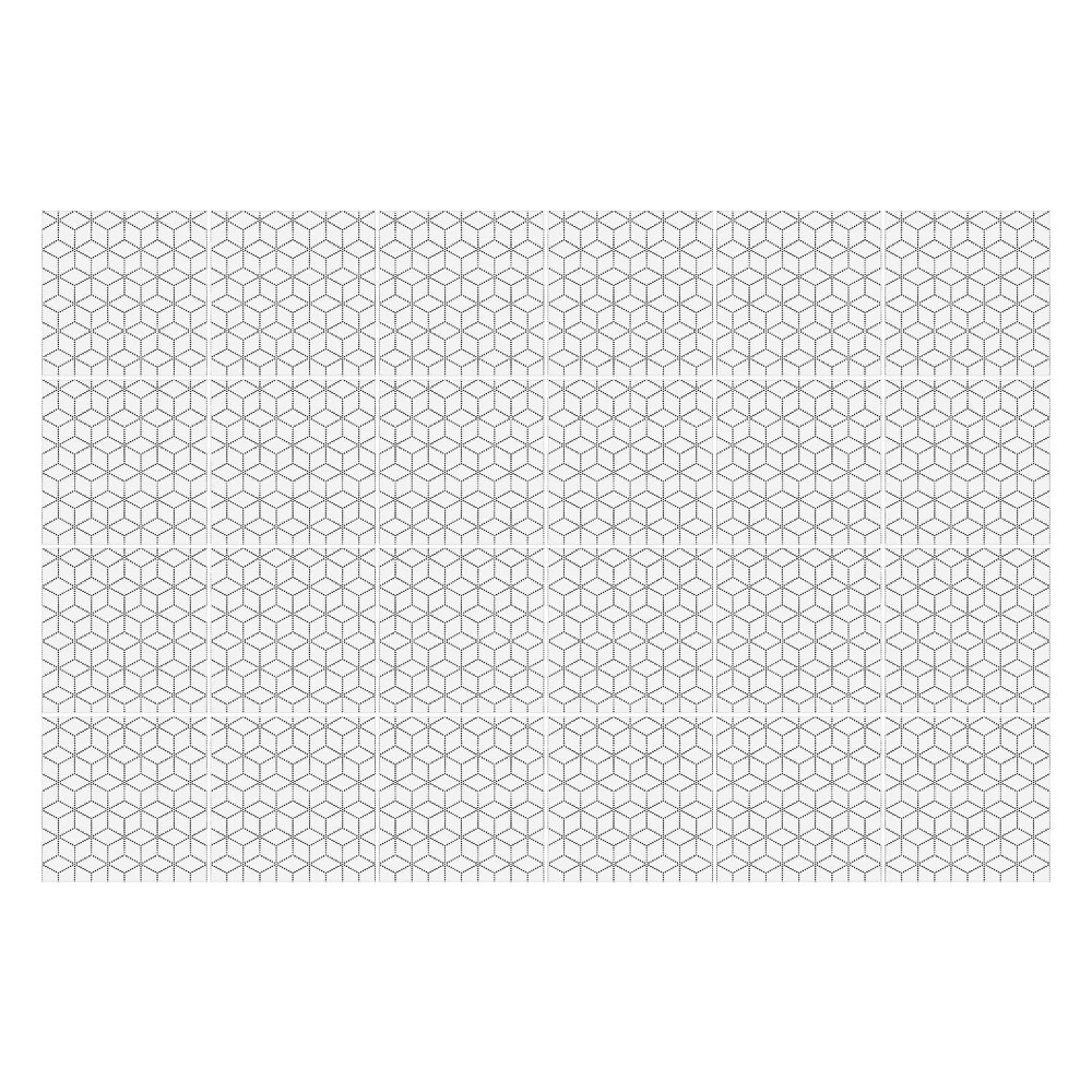 Samolepky na kachličky Séria šesťuholníkov v mriežke