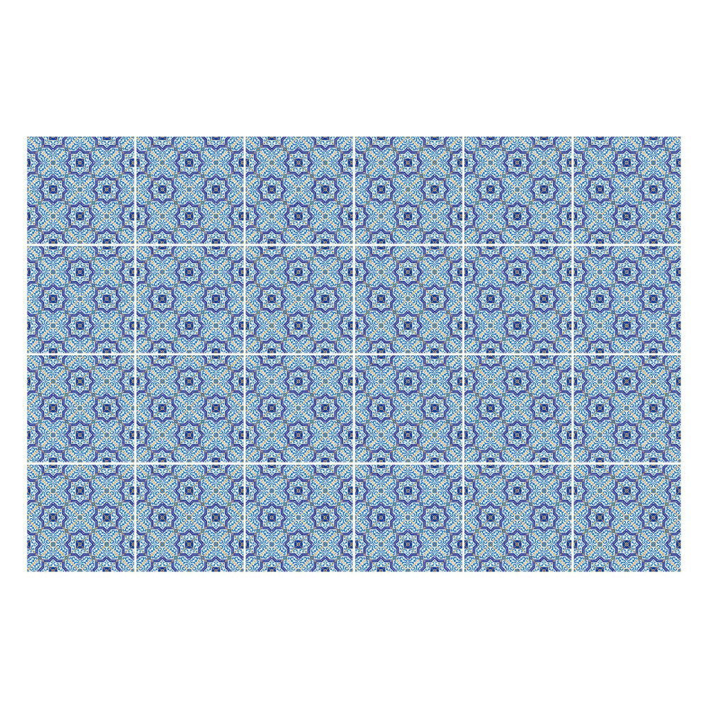 Nálepky na dlaždice Geometrické kvetinové motívy