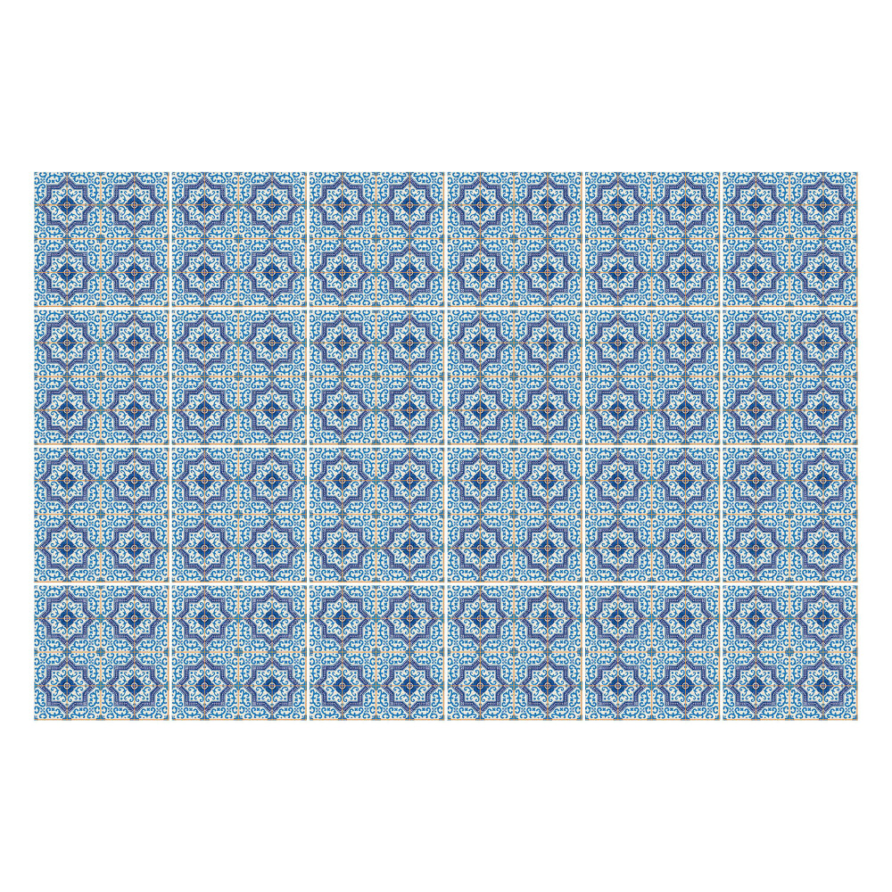 Samolepky na obklady Geometrické kvetinové motívy