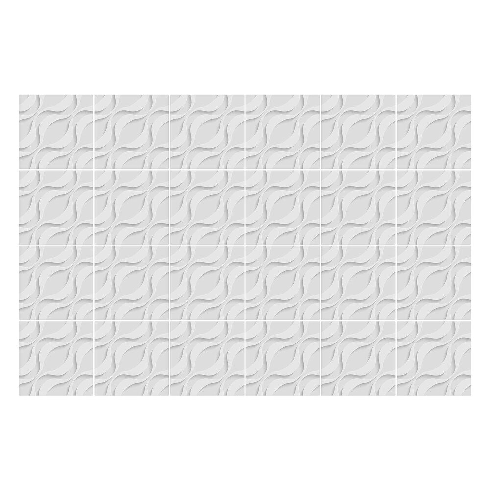 Nálepky na dlaždice 3D vlnité motívy