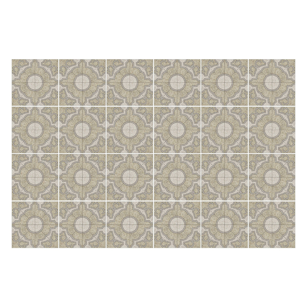 Nálepky na dlaždice Geometrické kvetinové motívy