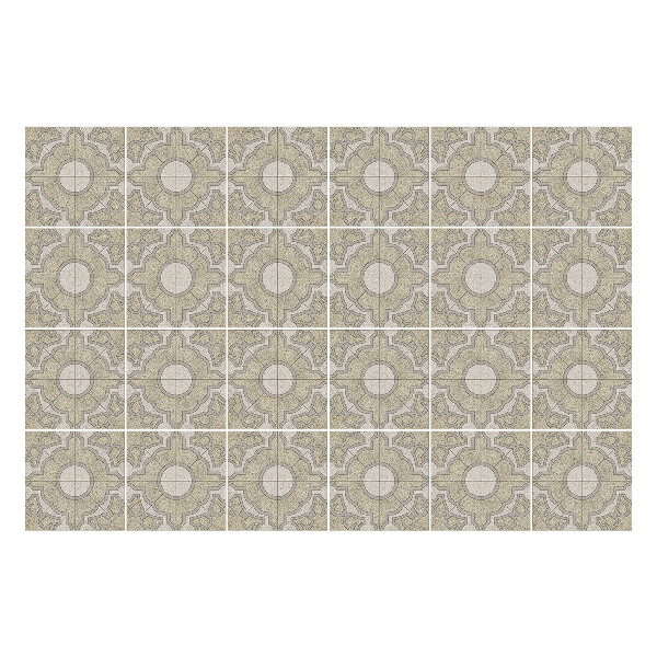 Nálepky na dlaždice Geometrické kvetinové motívy