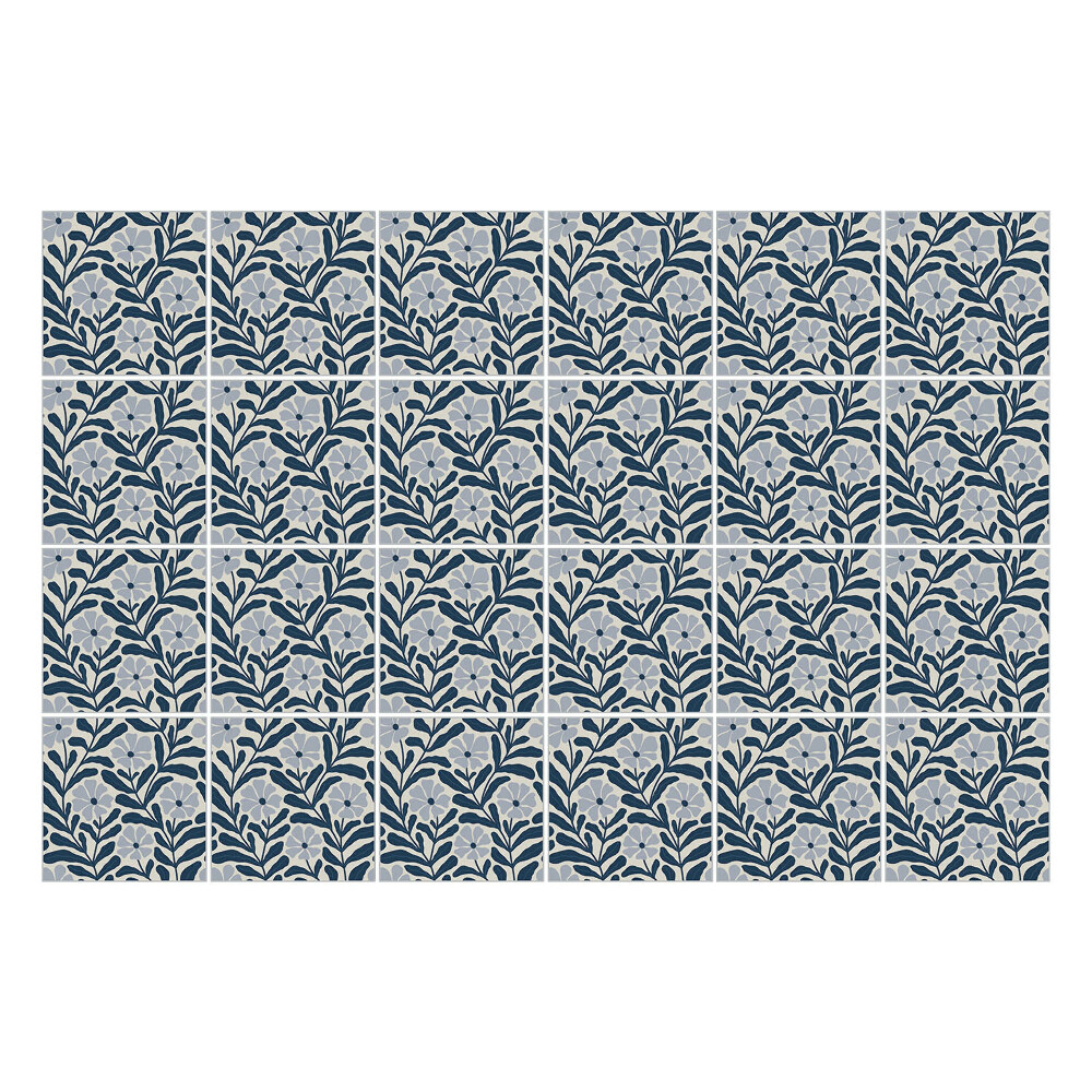 Nálepky na dlaždice Kvetinový vzor