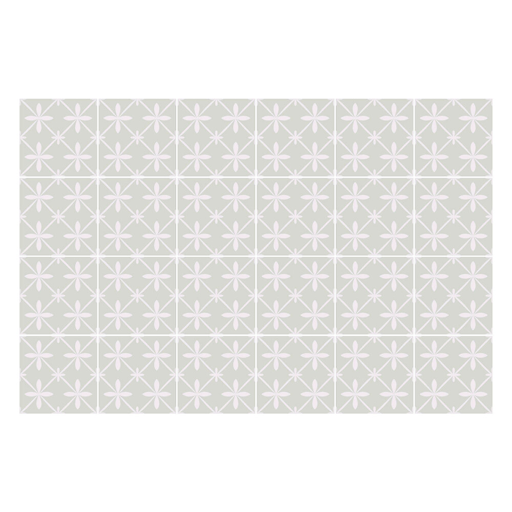 Nálepky na dlaždice Kvetinový motív v sieťke