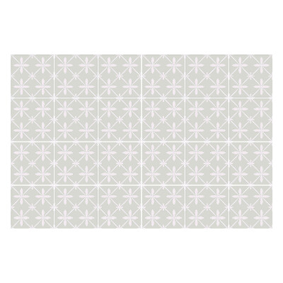 Nálepky na dlaždice Kvetinový motív v sieťke