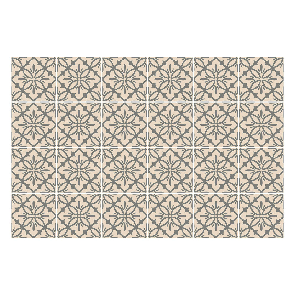 Nálepky na dlaždice Kvetinové ozdoby v sieťke