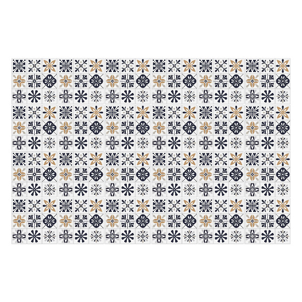 Samolepky na kachličky Geometrické kvety a kruhy