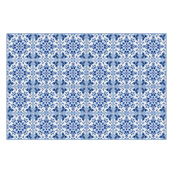 Samolepky na kachličky Bohato zdobená dlažba