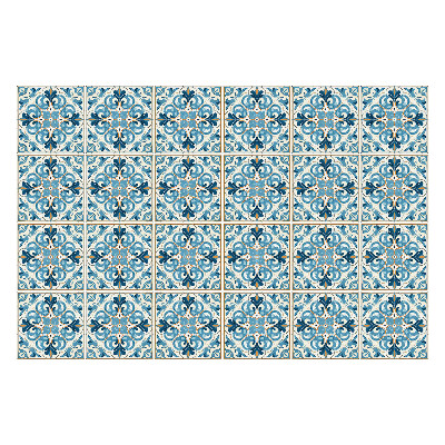 Nálepky na dlaždice Kvetinové ozdoby v sieťke