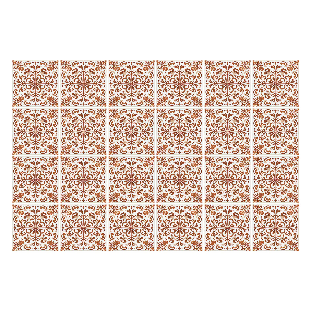 Nálepky na dlaždice Elegantné ozdoby v štvorcoch