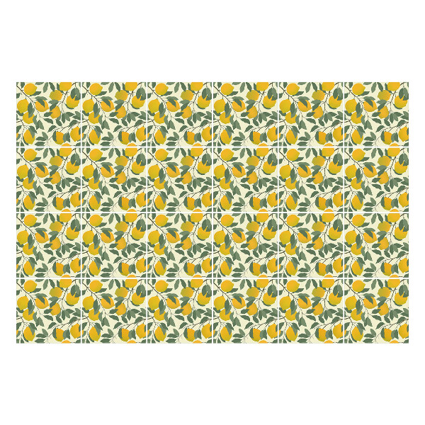 Samolepky na kachličky Šťavnaté citróny s listami