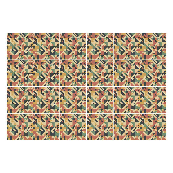 Samolepky na kachličky Vintage geometrický vzor