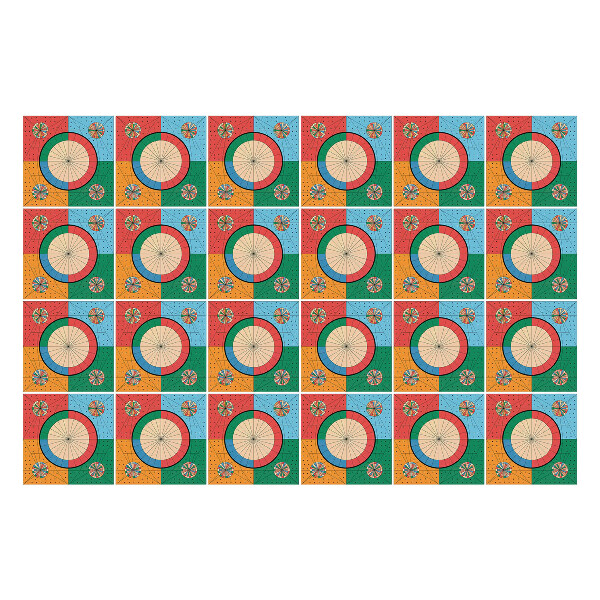 Samolepky na obklady Farebné retro dlaždice