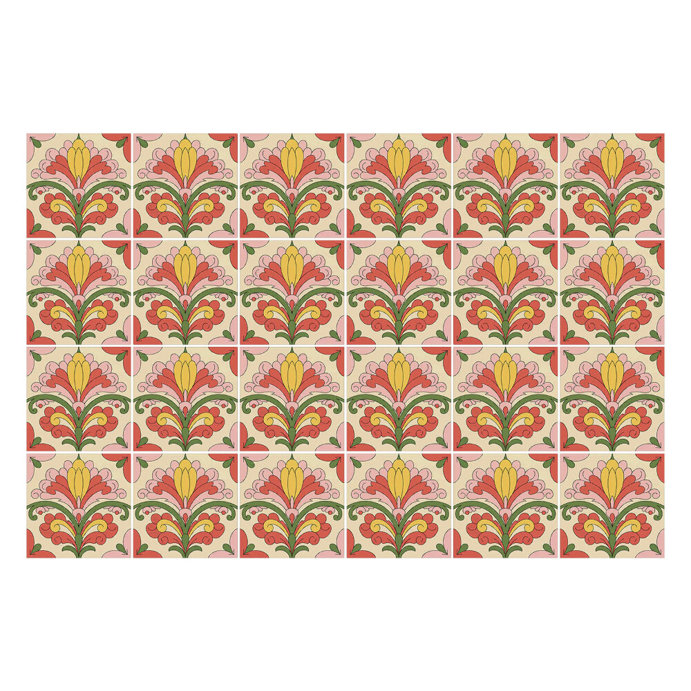 Nálepky na dlaždice Kvetinové ozdoby v aranžmáne