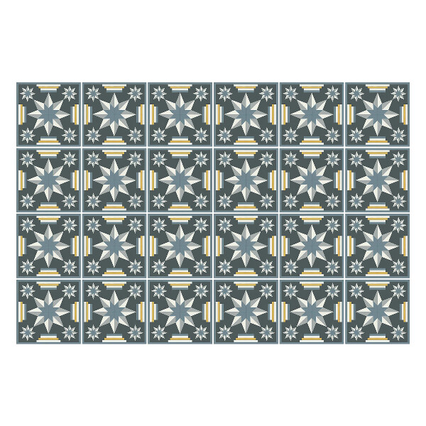 Samolepky na kachličky Geometrické hviezdy a čiary