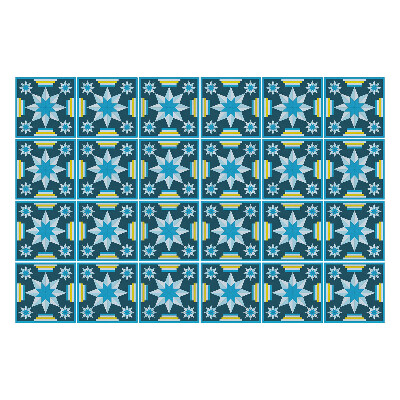 Nálepky na dlaždice Geometrické hviezdy a pruhy