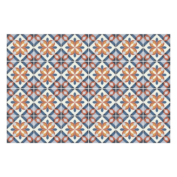 Nálepky na dlaždice Kvetinové motívy v sieťke