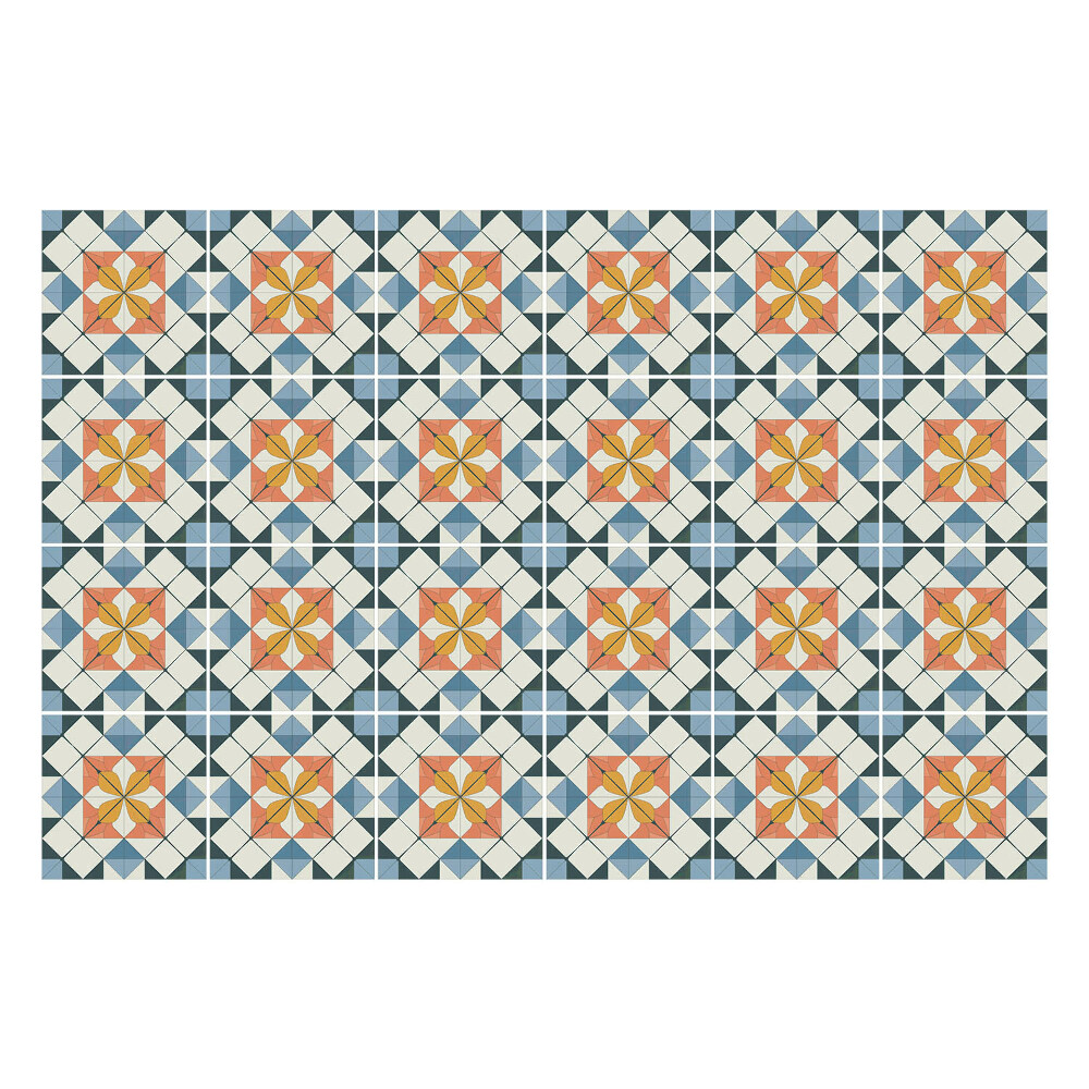 Samolepky na kachličky Kvetinové motívy v sieťke