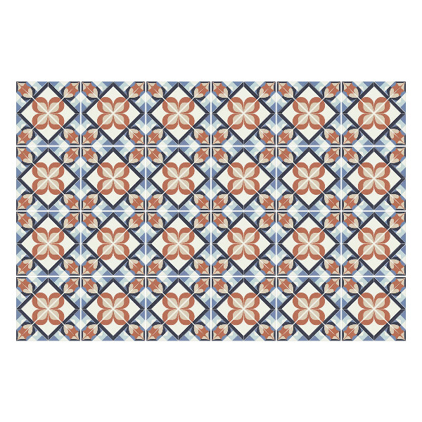 Nálepky na dlaždice Kvetinové motívy v kosoštvorcoch