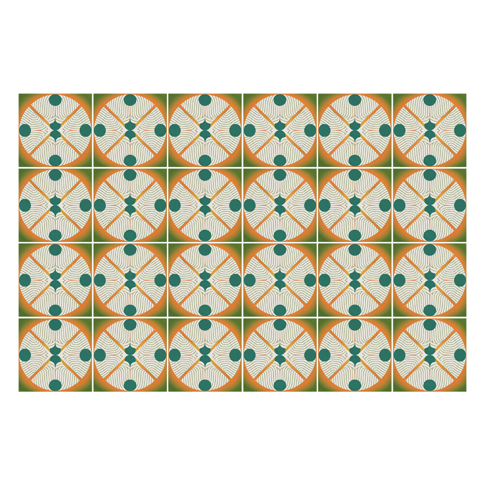 Samolepky na kachličky Kruhy s lúčmi