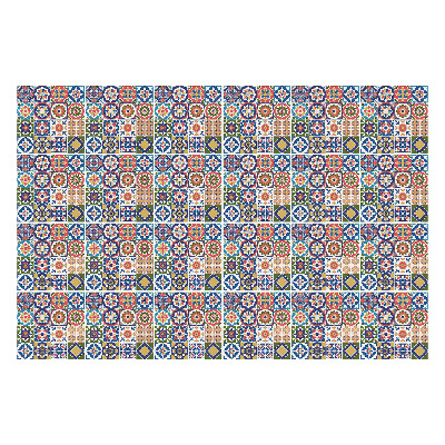 Samolepky na kachličky Geometrické kvetinové mozaiky