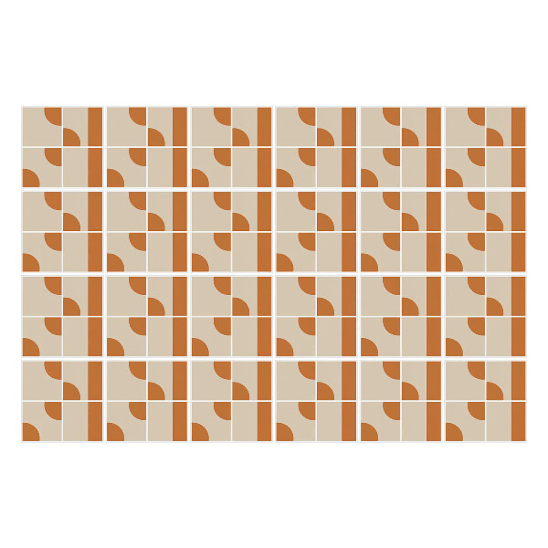 Nálepky na dlaždice Geometrické tvary v mriežke