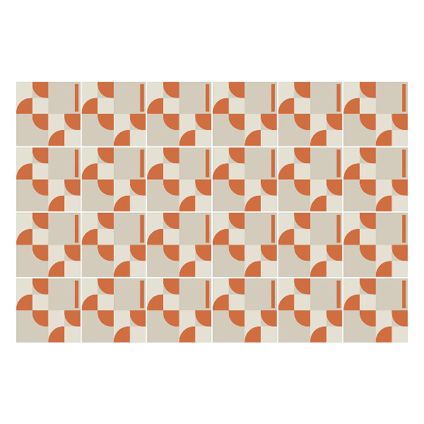 Samolepky na obklady Geometria s oblúkmi a čiarami