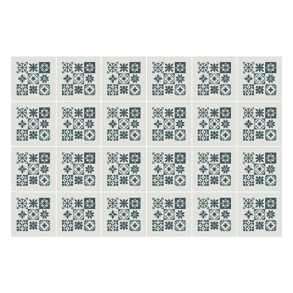 Samolepky na kachličky Geometrické kvety a tvary