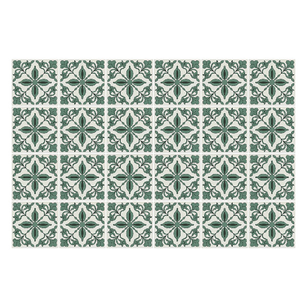 Nálepky na dlaždice Kvetinové ozdoby v sieťke