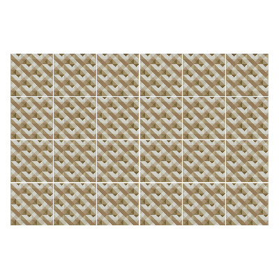 Samolepky na kachličky Geometrické trojuholníky v mriežke