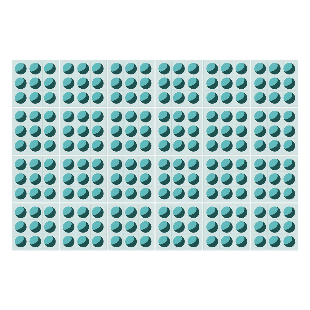 Samolepky na kachličky Symetrické elipsy v mriežke